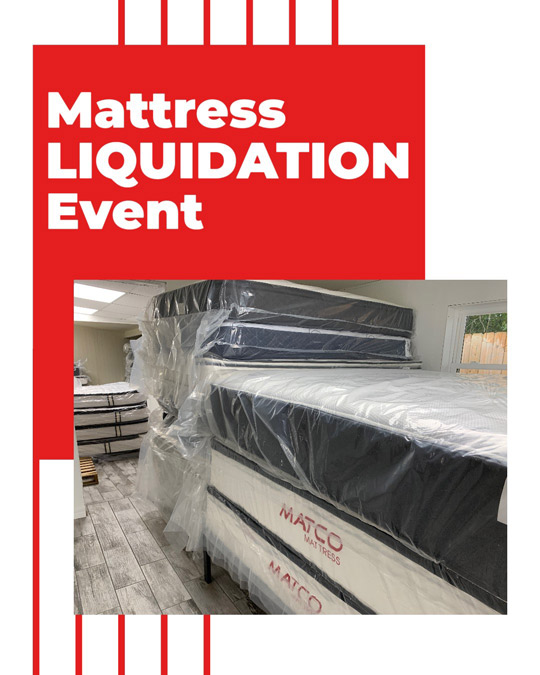 Famous mattress brands for Liquidation