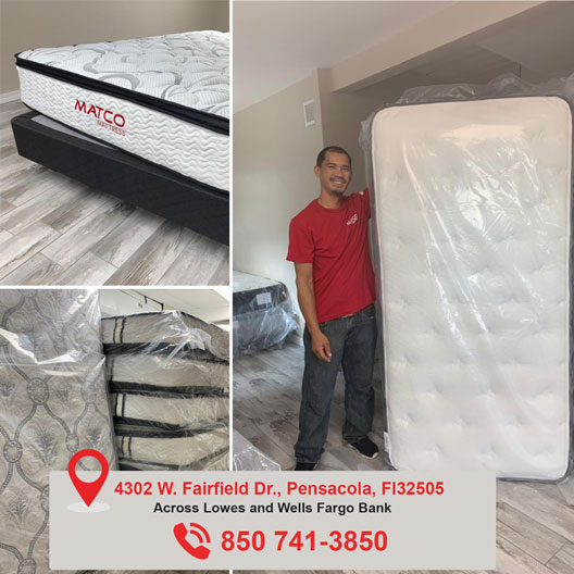 Find mattresses cheap in Pensacola, Florida.